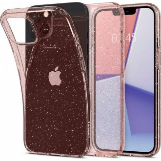 Θήκη Spigen Liquid Crystal Glitter Back Cover Σιλικόνης Ροζ για iPhone 13 mini