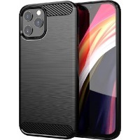 Θήκη Forcell Carbon Back Cover Σιλικόνης Μαύρη για iPhone 12 Pro Max