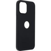 Θήκη Forcell Logo Hole Back Cover Σιλικόνης Μαύρη για Apple iPhone 12 Pro Max
