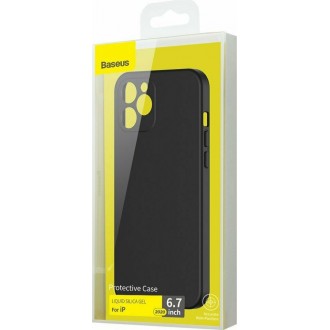 Θήκη Baseus Liquid Silica Gel Back Cover Σιλικόνης μαύρη για iPhone 12 Pro Max