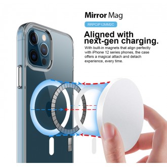 ROCKROSE θήκη Mirror Mag για iPhone 12 & 12 Pro, με μαγνήτες, διάφανη