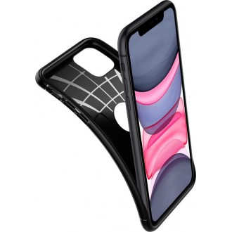 Θήκη Spigen Rugged Armor Back Cover Σιλικόνης μαύρη για Apple iPhone 11