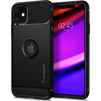 Θήκη Spigen Rugged Armor Back Cover Σιλικόνης μαύρη για Apple iPhone 11