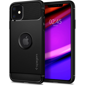 Θήκη Spigen Rugged Armor Back Cover Σιλικόνης μαύρη για Apple iPhone 11