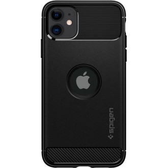 Θήκη Spigen Rugged Armor Back Cover Σιλικόνης μαύρη για Apple iPhone 11