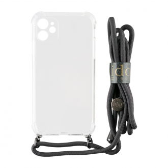 IDOL 1991 ΘΗΚΗ IPHONE 11 6.1" ANTISHOCK AIR TPU WITH STRAP FULL CAMERA PROTECTION ΔΙΑΦΑΝΗ