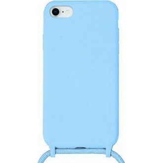 ΘΗΚΗ ΜΕ ΛΟΥΡΑΚΙ STRAP SILICONE CORD SILICONE CASE ANOIXTO ΜΠΛΕ ΓΙΑ IPHONE 7 / 8 / SE 2020 / SE 2022