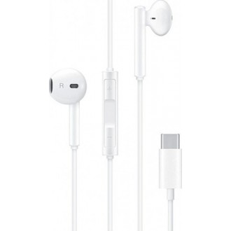 ΑΚΟΥΣΤΙΚΑ HANDS FREE STEREO HUAWEI CM33 TYPE C ΛΕΥΚΑ BULK OR