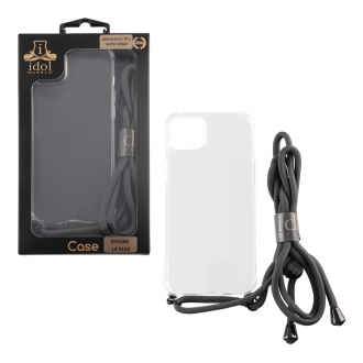 IDOL 1991 ΘΗΚΗ IPHONE 14 PLUS 6.7" ANTISHOCK AIR TPU WITH STRAP CAMERA GUARD ΔΙΑΦΑΝΗ