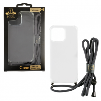 IDOL 1991 ΘΗΚΗ IPHONE 14 PRO MAX 6.7" ANTISHOCK AIR ΣΙΛΙΚΟΝΗΣ ΜΕ ΚΟΡΔΟΝΙ CAMERA GUARD ΔΙΑΦΑΝΗ