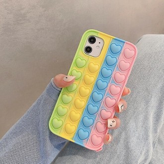 ΘΗΚΗ ΤΗΛΕΦΩΝΟΥ POP IT SENSORY PUSH POP BUBBLE ΓΙΑ IPHONE X/XS ΜΩΒ ΜΠΛΕ ΚΙΤΡΙΝΟ ΠΡΑΣΙΝΟ