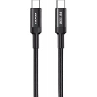 Καλώδιο Awei Braided USB 2.0  USB-C male - USB-C male Μαύρο 1m (CL-117T)