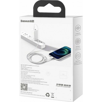 BASEUS ΚΑΛΩΔΙΟ USB TYPE-C ΣΕ LIGHTNING CATLYS-B02, 20W, 1.5M, ΛΕΥΚΟ