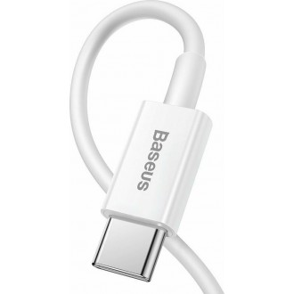 BASEUS ΚΑΛΩΔΙΟ USB TYPE-C ΣΕ LIGHTNING CATLYS-B02, 20W, 1.5M, ΛΕΥΚΟ