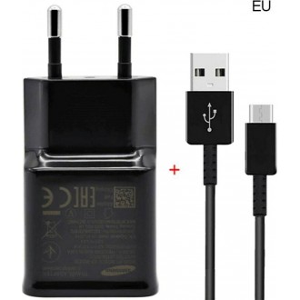 Samsung Φορτιστής με Θύρα USB-A και Καλώδιο USB-C Μαύρος