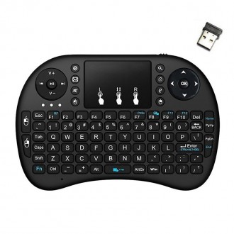Πληκτρολόγιο και Τηλεχειριστήριο Wireless Keywin Mini Rii i8+ με για Smartphone, Tablet, PC, και SmartTV Μαύρο