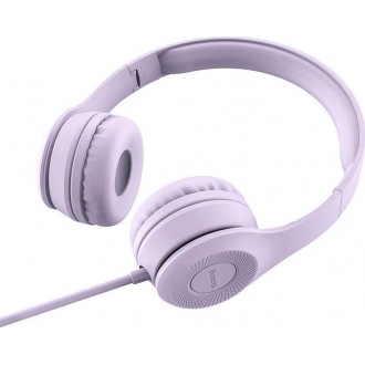 Ακουστικά HOCO W21 WIRED 1,2m Μώβ