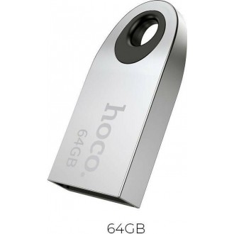 Hoco UD9 Insightful 64GB USB 2.0 Stick Ασημί