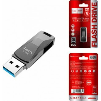 Hoco UD5 Wisdom 64GB USB 3.0 Stick Γκρι