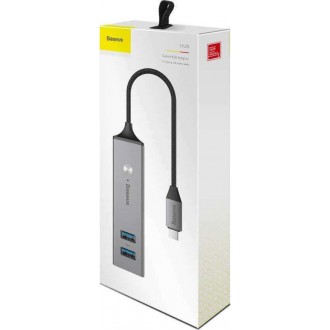 Baseus Cube USB 3.0 Hub 3 Θυρών με σύνδεση USB-C Γκρι