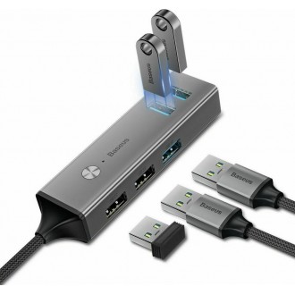 Baseus Cube USB 3.0 Hub 3 Θυρών με σύνδεση USB-C Γκρι
