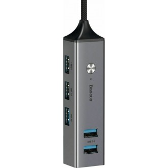 Baseus Cube USB 3.0 Hub 3 Θυρών με σύνδεση USB-C Γκρι