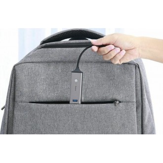 Baseus Cube USB 3.0 Hub 3 Θυρών με σύνδεση USB-C Γκρι