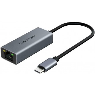 Cabletime CML100 USB-C Αντάπτορας Δικτύου για Ενσύρματη σύνδεση Ethernet