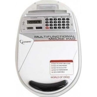 Gembird USB Combo Mouse Pad Medium 322mm με Στήριγμα καρπού Γκρι