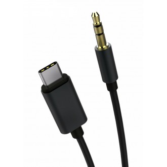 POWERTECH ΚΑΛΩΔΙΟ USB TYPE-C ΣΕ JACK 3.5MM ,1M, ΜΑΥΡΟ
