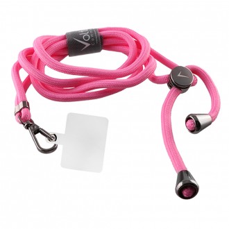 VOLTE-TEL NECK STRAP - ΛΟΥΡΑΚΙ ΛΑΙΜΟΥ ΓΙΑ ΘΗΚΕΣ ΣΚΟΥΡΟ ΡΟΖ VT12