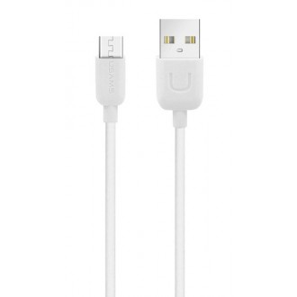 USAMS καλώδιο Micro USB σε USB US-SJ098, 2.1A, 1m, λευκό
