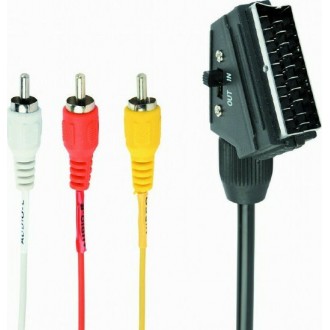 Cablexpert Scart Cable Scart male - 3x RCA male 1.8m (CCV-519-001)