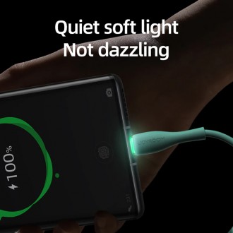 JOYROOM καλώδιο USB σε Micro USB S-1030M8M με LED, 2.4A, 1m, λευκό