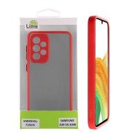 LIME CASE SAMSUNG A33 5G A336 6.4" HARDSHELL FUSION FULL CAMERA PROTECTION RED WITH BLACK KEYS