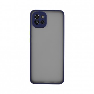 LIME ΘΗΚΗ SAMSUNG A03 A035 6.5" HARDSHELL FUSION FULL CAMERA PROTECTION ΜΠΛΕ ΜΕ ΚΙΤΡΙΝΑ ΚΟΥΜΠΙΑ