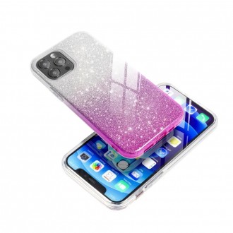 Θήκη SHINING για SAMSUNG Galaxy A02S ασημί-ροζ