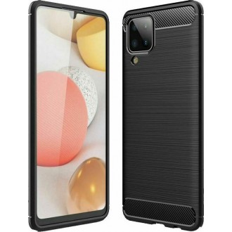 Θήκη Forcell Carbon Back Cover Σιλικόνης  Μαύρη  για Samsung Galaxy A12