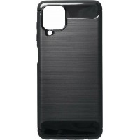 Forcell Carbon Back Cover Silicone Case Black for Samsung Galaxy A12