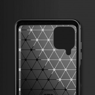 Θήκη Forcell Carbon Back Cover Σιλικόνης  Μαύρη  για Samsung Galaxy A12
