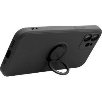 Θήκη Forcell Silicone Ring Back Cover Σιλικόνης  Μαύρη  για Samsung Galaxy A12