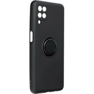 Θήκη Forcell Silicone Ring Back Cover Σιλικόνης  Μαύρη  για Samsung Galaxy A12