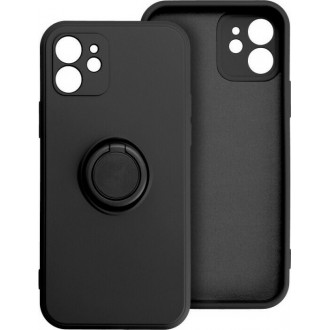 Θήκη Forcell Silicone Ring Back Cover Σιλικόνης  Μαύρη  για Samsung Galaxy A12