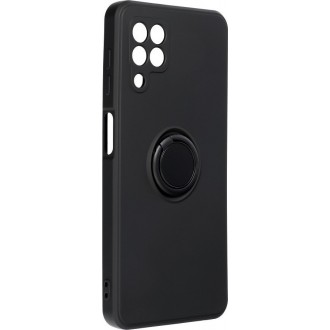 Θήκη Forcell Ring Back Cover Σιλικόνης Μαύρη για Galaxy A22 4G