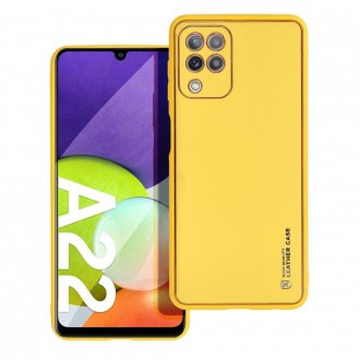 ΘΗΚΗ Forcell Leather Back Cover Δερματίνης- Πλαστικό Κίτρινο ΓΙΑ SAMSUNG GALAXY A22 4G