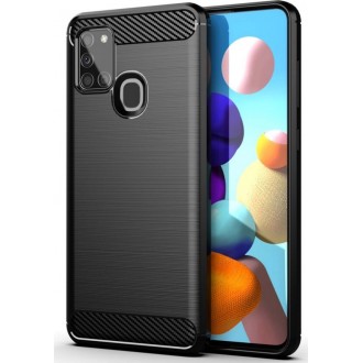 Θήκη Carbon Back Cover Μαύρη για Samsung Galaxy A21s