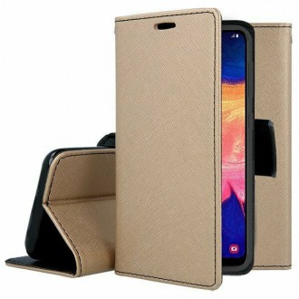 Θήκη Fancy Book Δερματίνης Χρυσή για Samsung Galaxy A20s