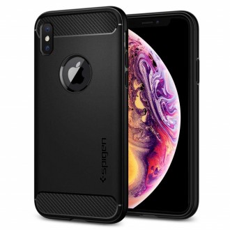 ΘΗΚΗ ΣΙΛΙΚΟΝΗΣ SPIGEN RUGGED ARMOR ΜΑΥΡΗ ΓΙΑ APPLE IPHONE X