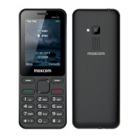 Maxcom MM139 (Dual Sim) 2.4" with Curved Body, Camera, Flashlight and Radio (Works Without Headphone) Black