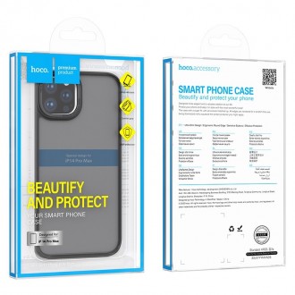 Θήκη Hoco Golden Shield Frosted Protective για Apple iPhone 14 Pro Max Μαύρη